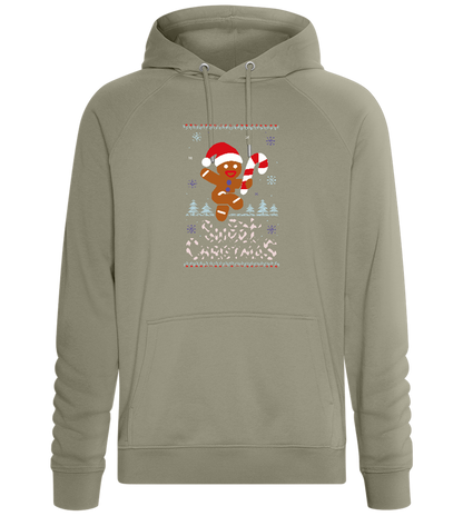 Gingerbread Man Design - Comfort unisex hoodie_KHAKI_front