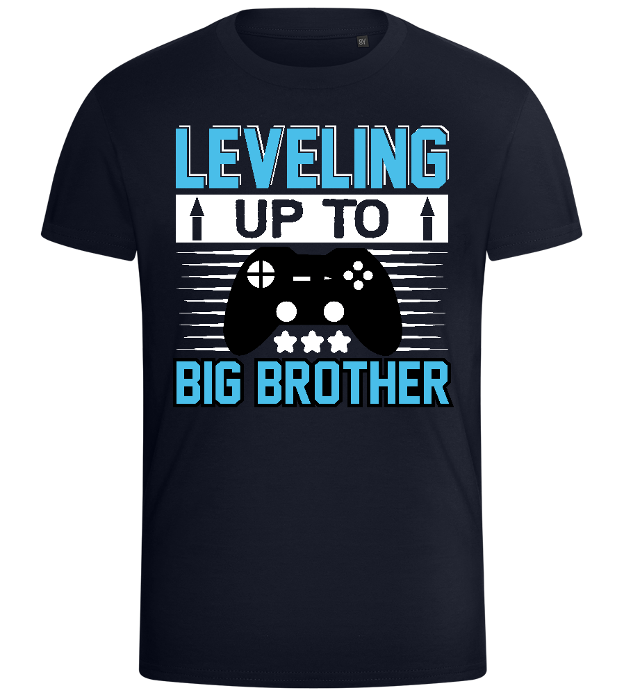 Leveling To Big Brother Design - Basic kids fitted t-shirt_FRENCH NAVY_front