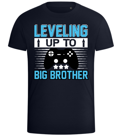 Leveling To Big Brother Design - Basic kids fitted t-shirt_FRENCH NAVY_front