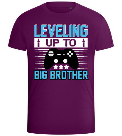 Leveling To Big Brother Design - Basic kids fitted t-shirt_OXBLOOD CHINA_front