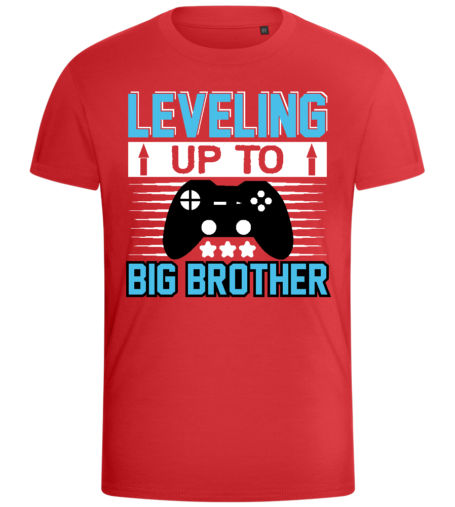 Leveling To Big Brother Design - Basic kids fitted t-shirt_RED_front