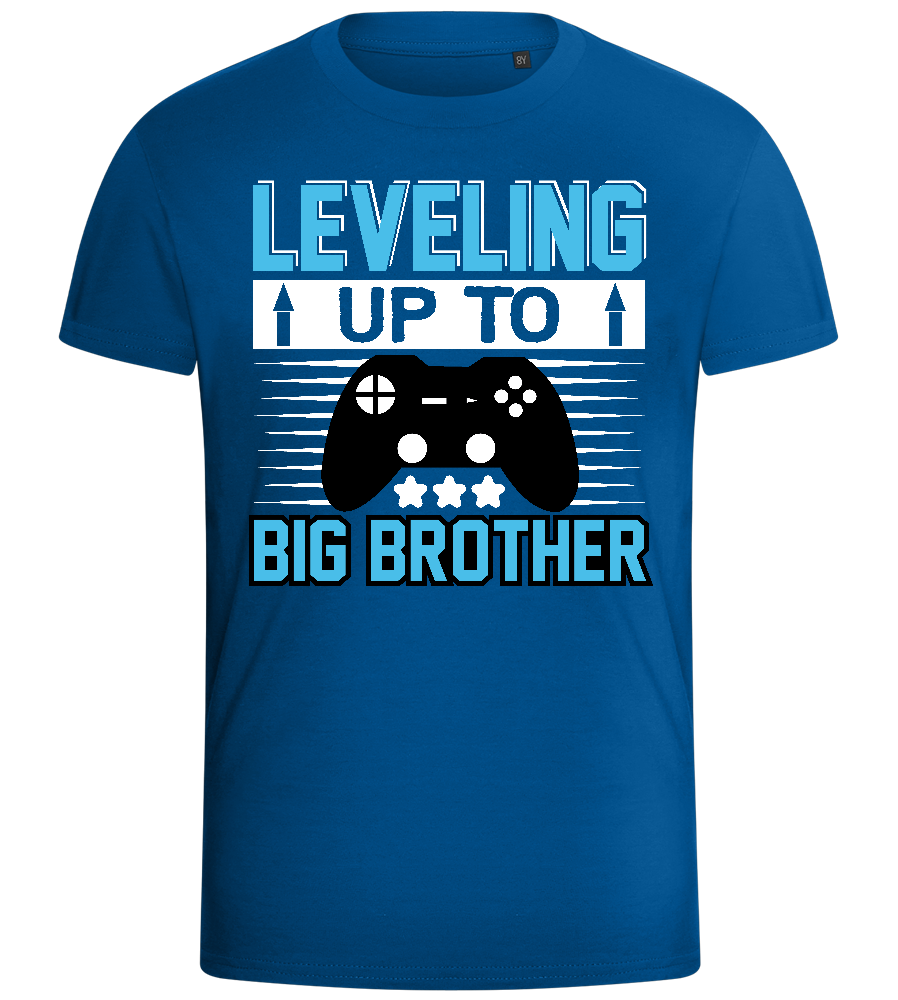 Leveling To Big Brother Design - Basic kids fitted t-shirt_ROYAL_front