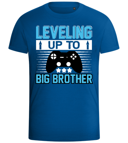 Leveling To Big Brother Design - Basic kids fitted t-shirt_ROYAL_front