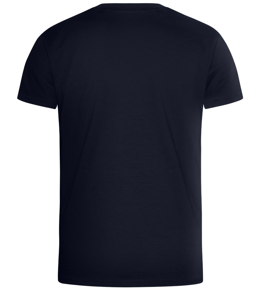 Leveling To Big Brother Design - Basic kids fitted t-shirt_FRENCH NAVY_back