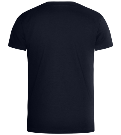 Leveling To Big Brother Design - Basic kids fitted t-shirt_FRENCH NAVY_back