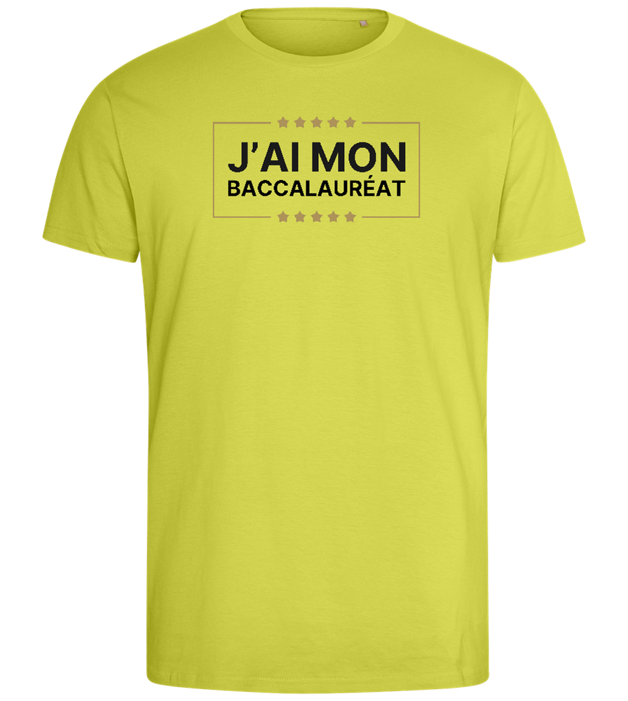 J'ai Mon Bac Design - Comfort men's fitted t-shirt_GREEN APPLE_front