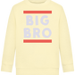 Big Bro Text Design - Comfort Kids Sweater_AMARELO CLARO_front