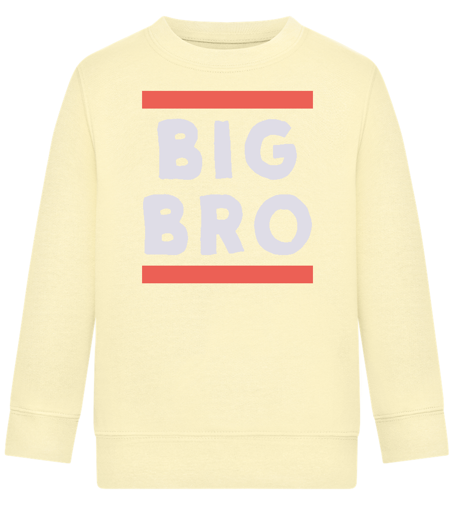 Big Bro Text Design - Comfort Kids Sweater_AMARELO CLARO_front