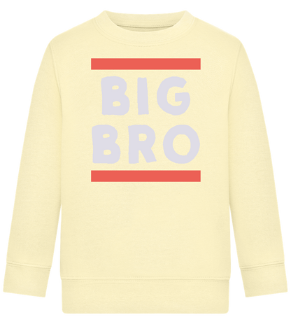 Big Bro Text Design - Comfort Kids Sweater_AMARELO CLARO_front