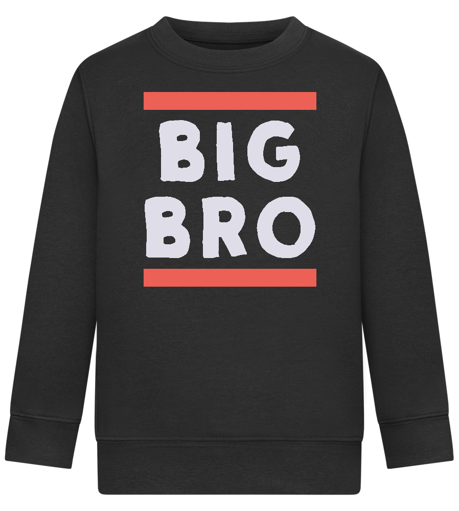 Big Bro Text Design - Comfort Kids Sweater_BLACK_front