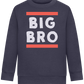 Big Bro Text Design - Comfort Kids Sweater_FRENCH NAVY_front