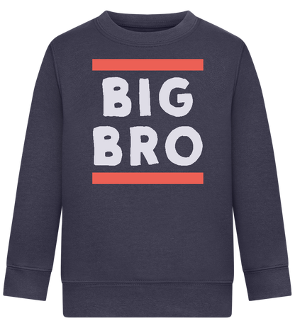 Big Bro Text Design - Comfort Kids Sweater_FRENCH NAVY_front