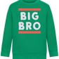 Big Bro Text Design - Comfort Kids Sweater_MEADOW GREEN_front