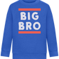 Big Bro Text Design - Comfort Kids Sweater_ROYAL_front