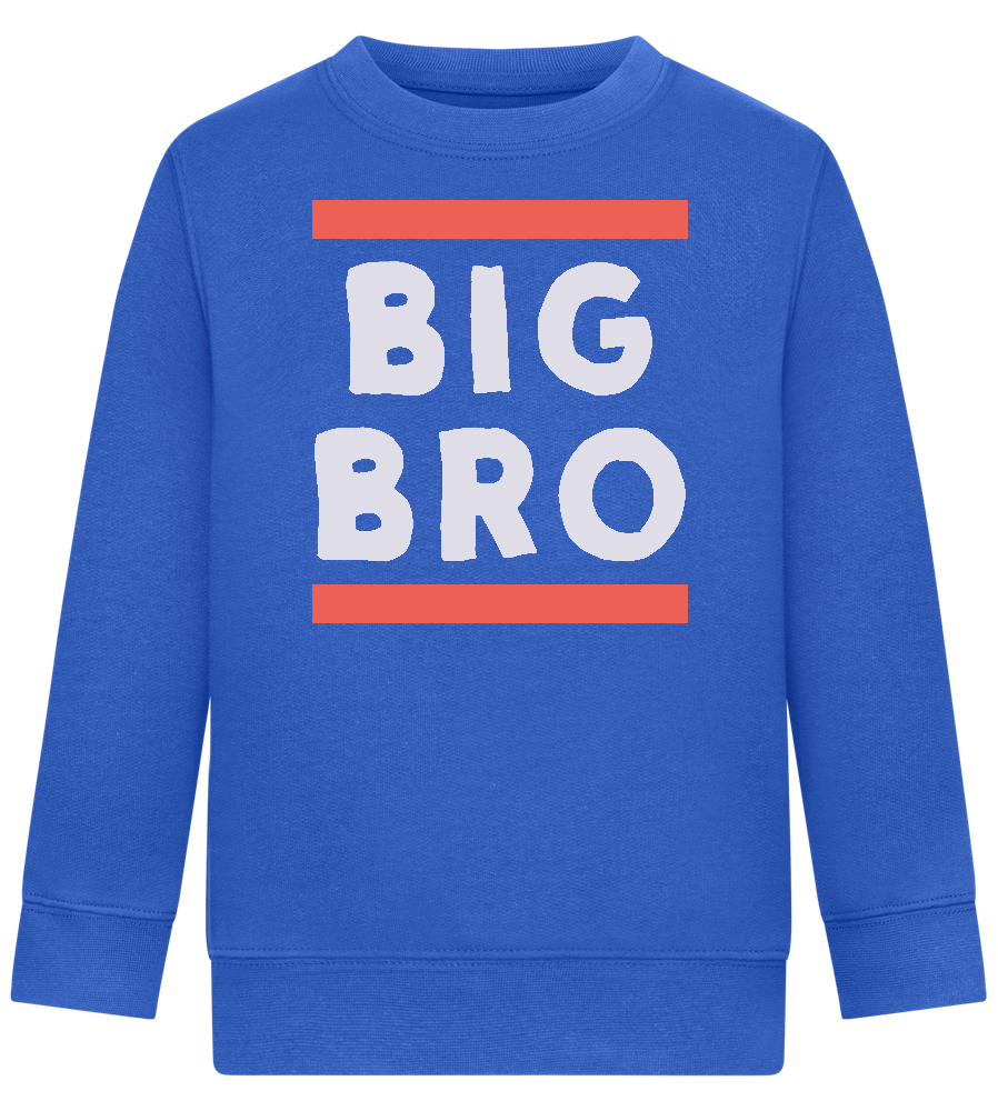 Big Bro Text Design - Comfort Kids Sweater_ROYAL_front