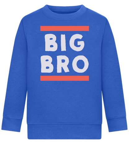 Big Bro Text Design - Comfort Kids Sweater_ROYAL_front