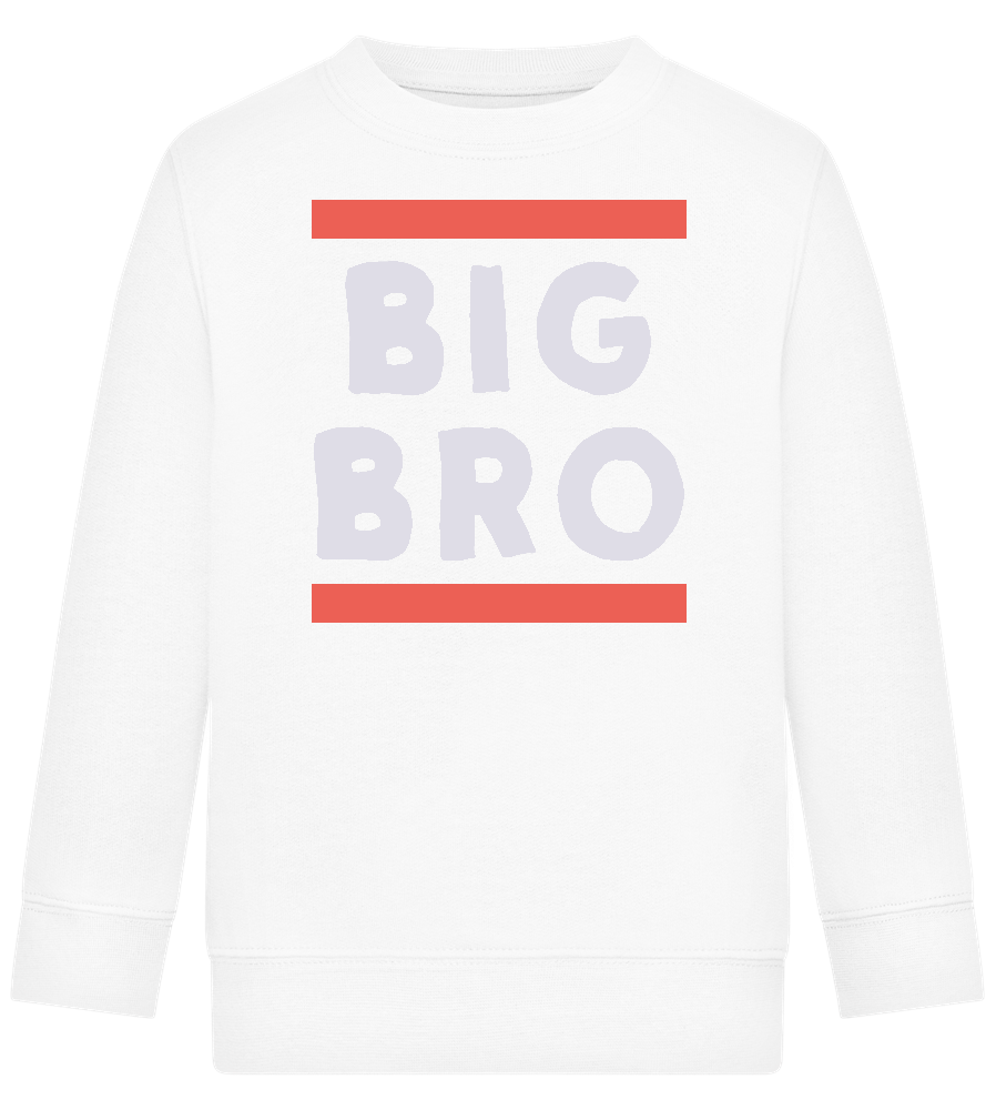 Big Bro Text Design - Comfort Kids Sweater_WHITE_front