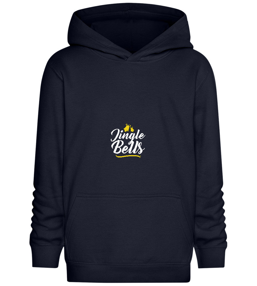 Christmas Jingle Bells Design - Comfort Kids Hoodie_FRENCH NAVY_front