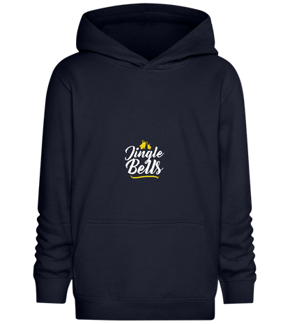 Christmas Jingle Bells Design - Comfort Kids Hoodie_FRENCH NAVY_front