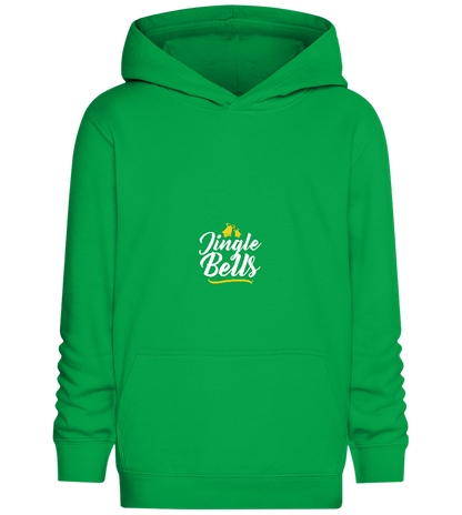 Christmas Jingle Bells Design - Comfort Kids Hoodie_MEADOW GREEN_front