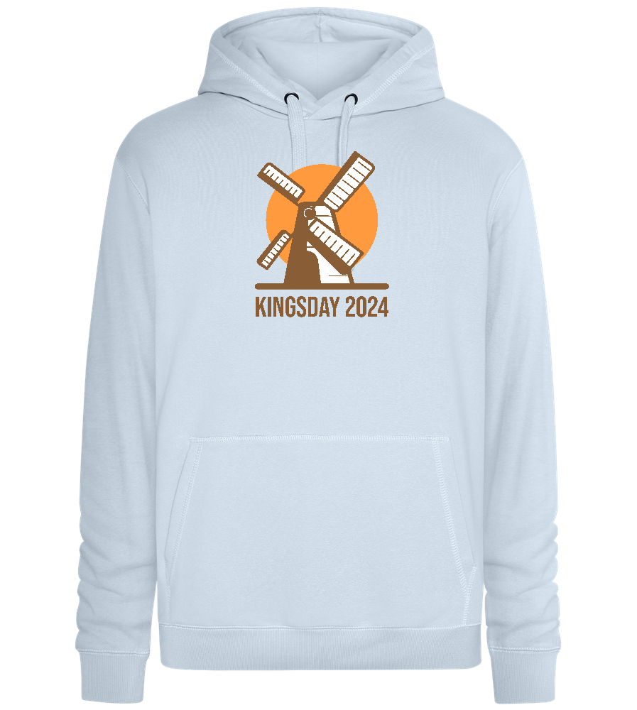 Kingsday Windmill Design - Premium unisex hoodie_CREAMY BLUE_front