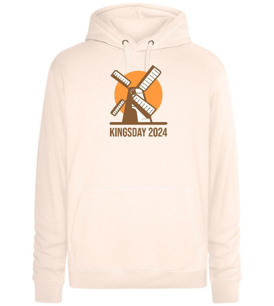 Kingsday Windmill Design - Premium unisex hoodie_LIGHT PEACH ROSE_front