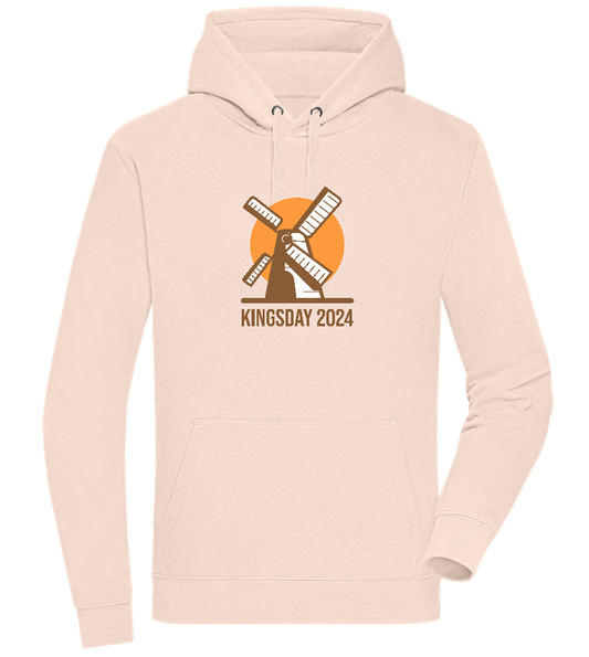 Kingsday Windmill Design - Premium unisex hoodie_LIGHT PEACH ROSE_front