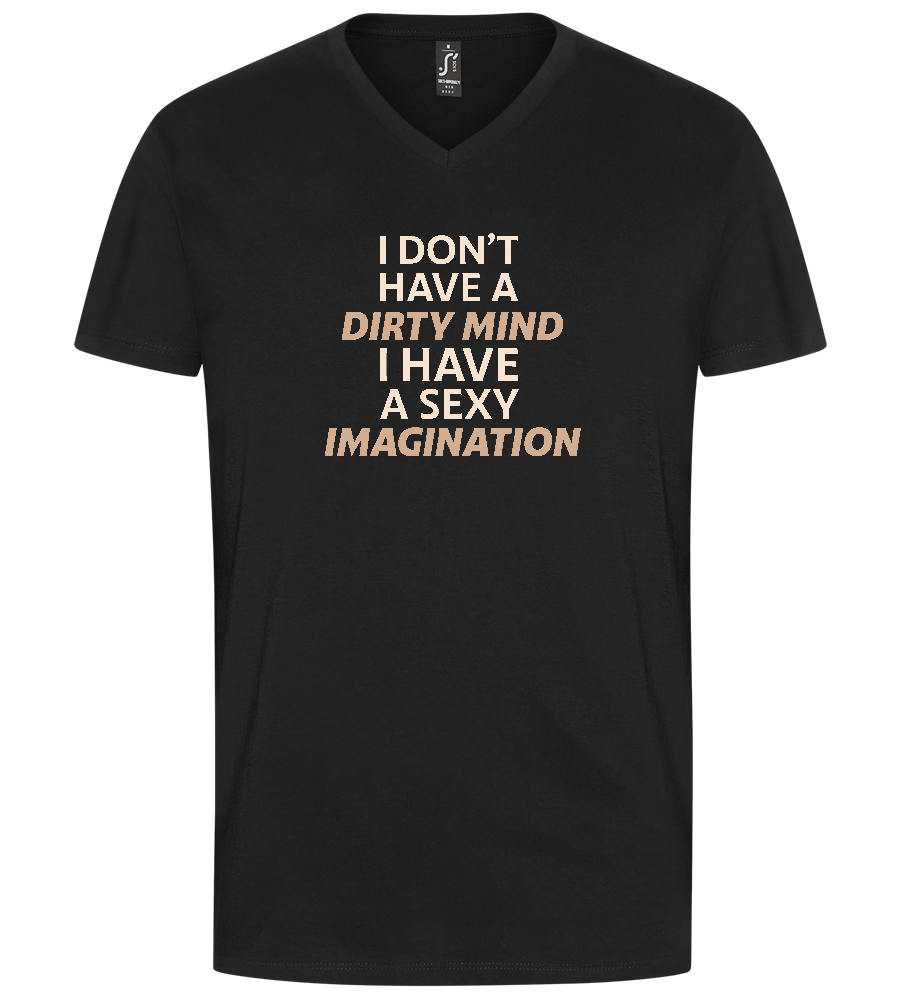 Sexy Imagination Design - Premium men's v-neck t-shirt_DEEP BLACK_front