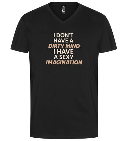 Sexy Imagination Design - Premium men's v-neck t-shirt_DEEP BLACK_front