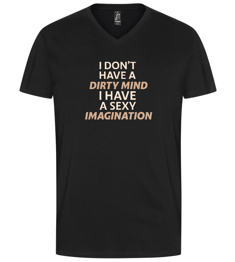 Sexy Imagination Design - Premium men's v-neck t-shirt_DEEP BLACK_front