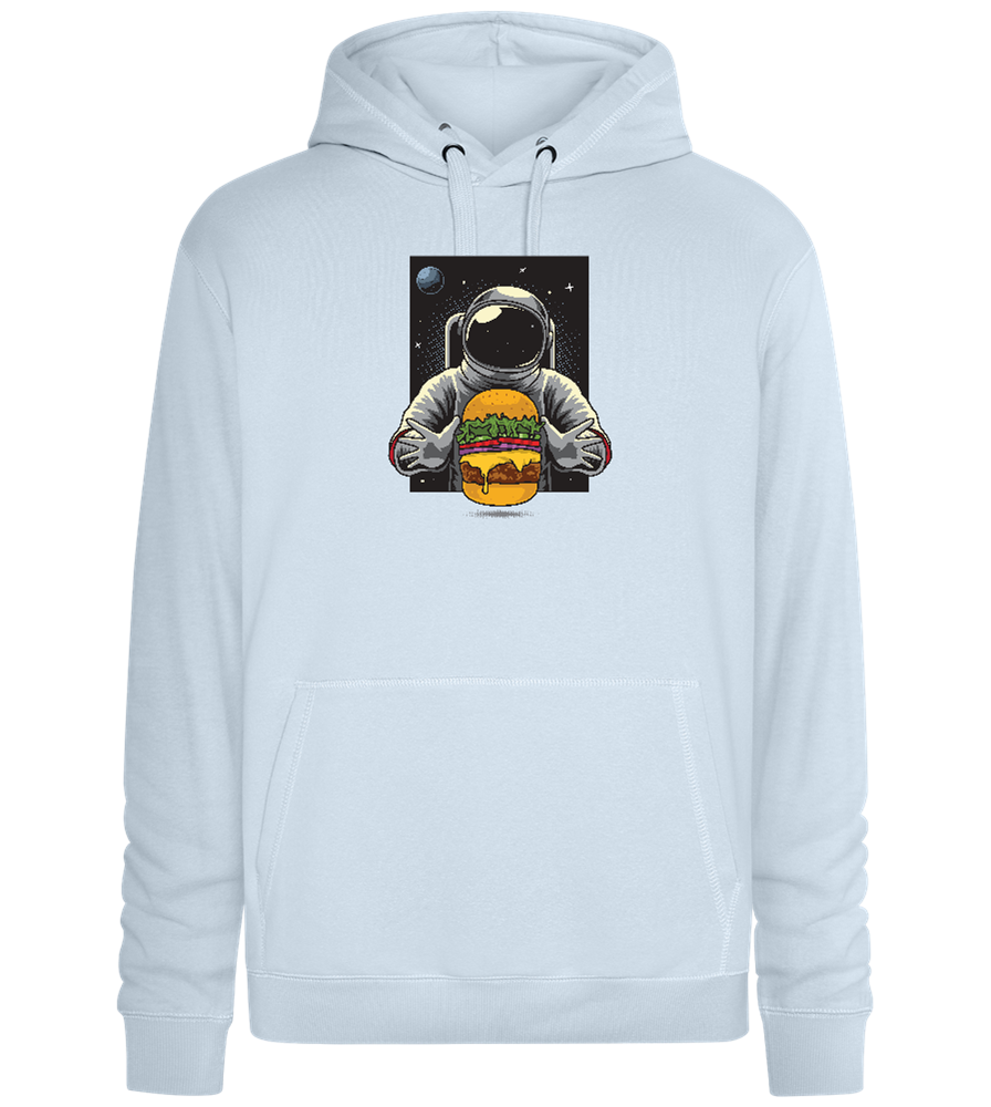 Astroburger Design - Premium unisex hoodie_CREAMY BLUE_front