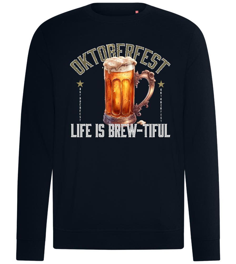 Life is Brew-tiful Design - Comfort unisex sweater_BLACK_front