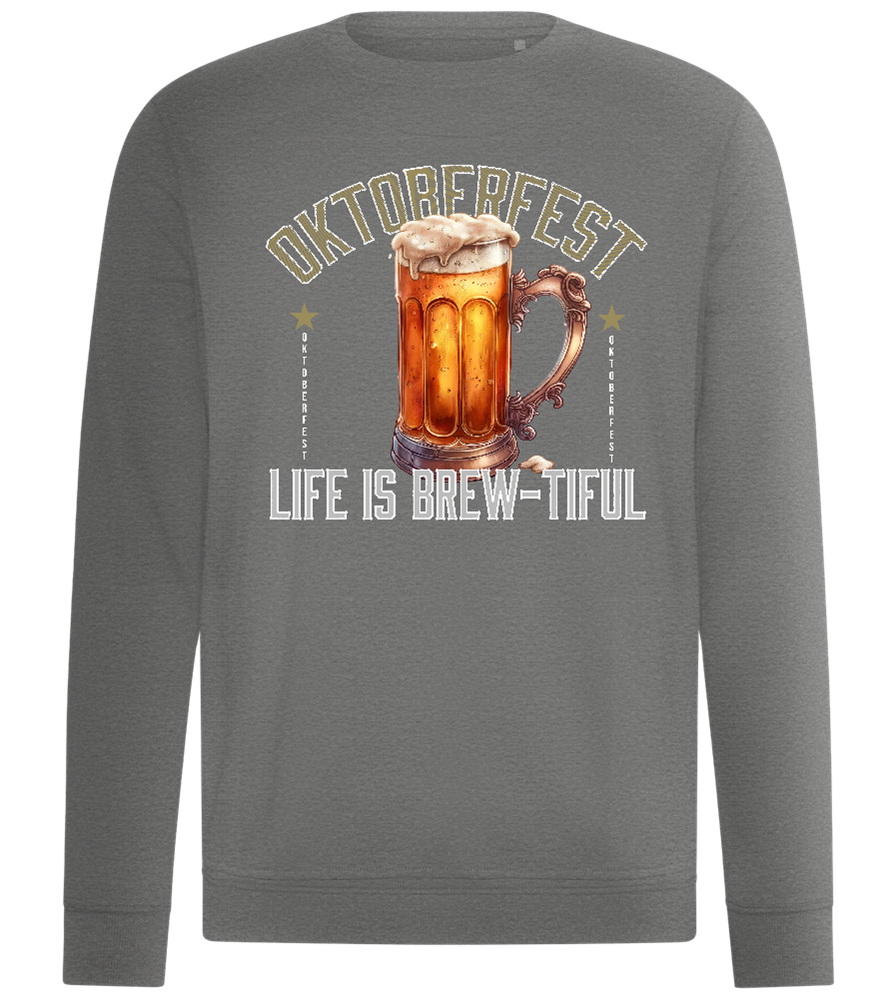 Life is Brew-tiful Design - Comfort unisex sweater_ORION GREY II_front