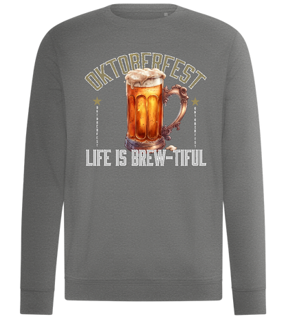 Life is Brew-tiful Design - Comfort unisex sweater_ORION GREY II_front