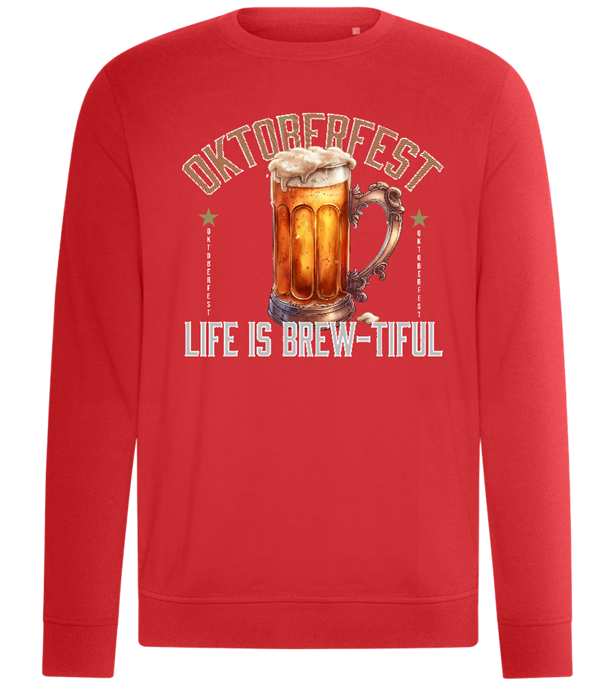 Life is Brew-tiful Design - Comfort unisex sweater_RED_front