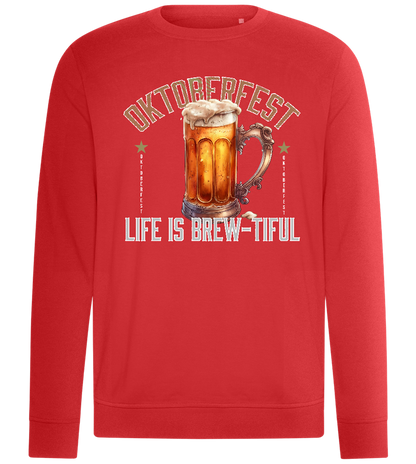 Life is Brew-tiful Design - Comfort unisex sweater_RED_front