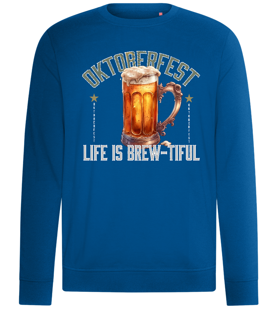 Life is Brew-tiful Design - Comfort unisex sweater_ROYAL_front