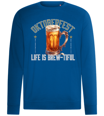 Life is Brew-tiful Design - Comfort unisex sweater_ROYAL_front