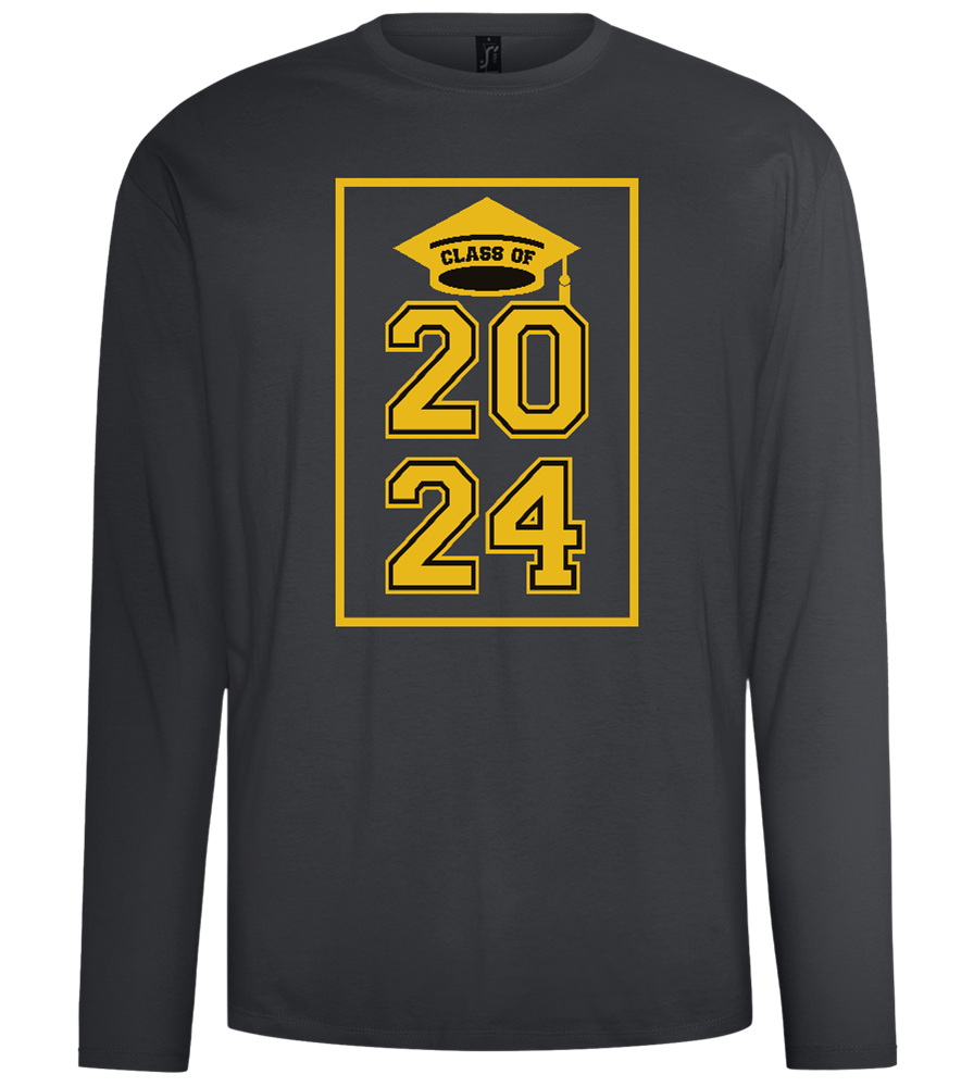 Class of '24 Design - Comfort men's long sleeve t-shirt_DARK GRAY_front