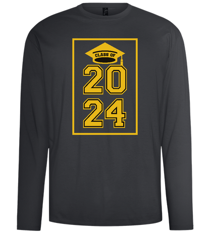 Class of '24 Design - Comfort men's long sleeve t-shirt_DARK GRAY_front