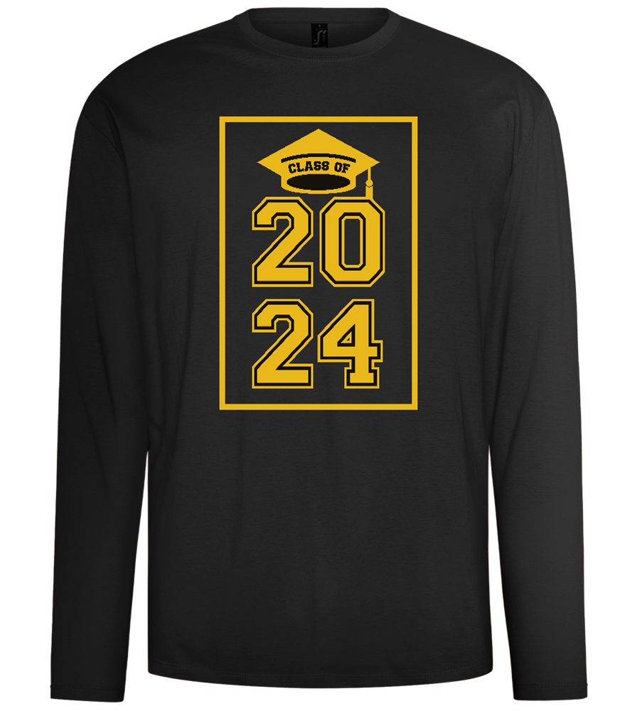 Class of '24 Design - Comfort men's long sleeve t-shirt_DEEP BLACK_front