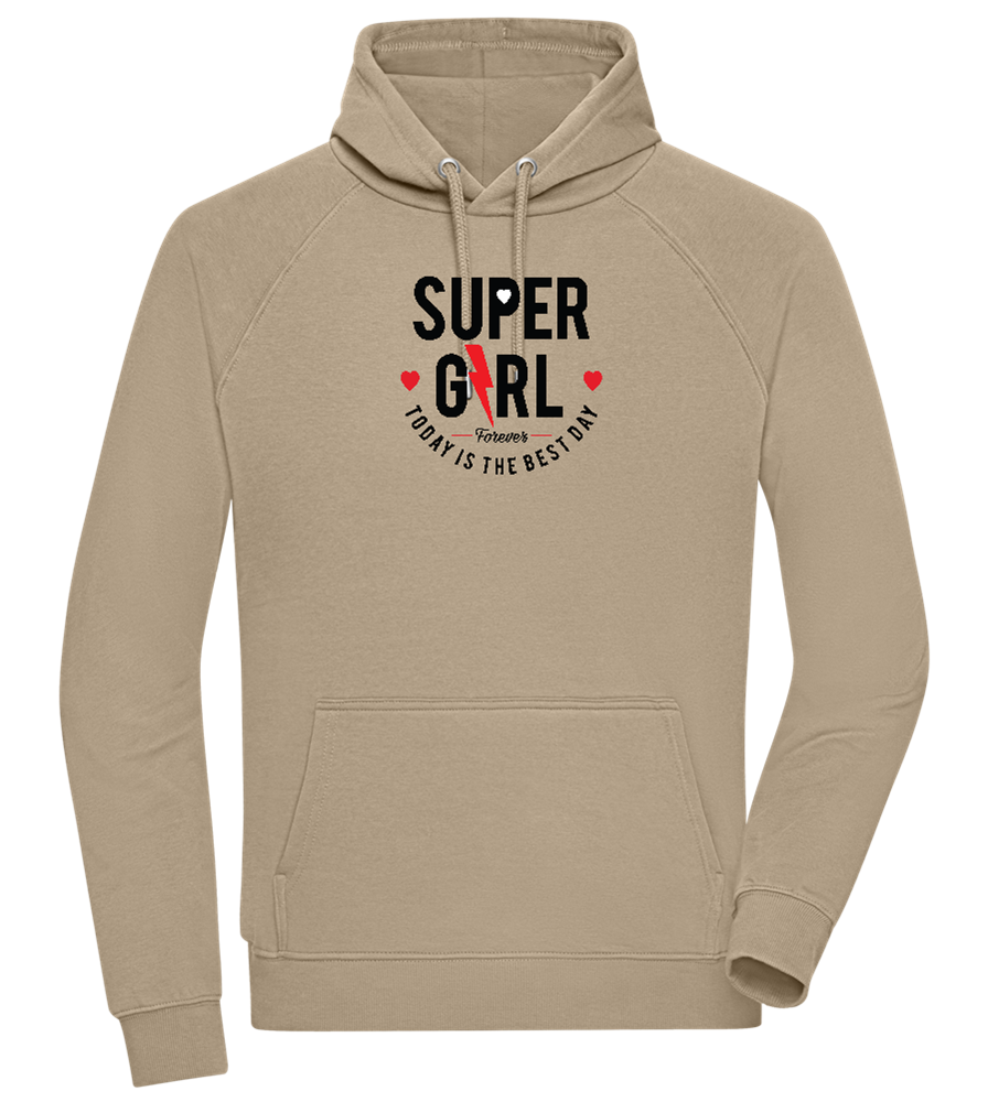 Super Girl Forever Design - Comfort unisex hoodie_KHAKI_front