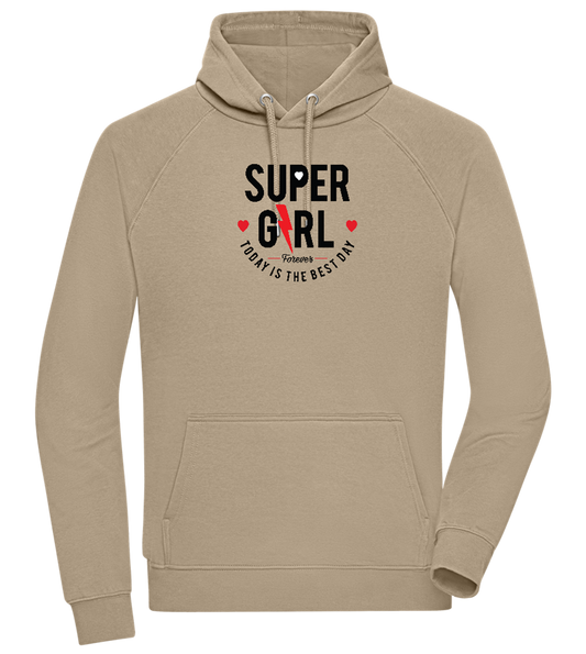 Super Girl Forever Design - Comfort unisex hoodie_KHAKI_front