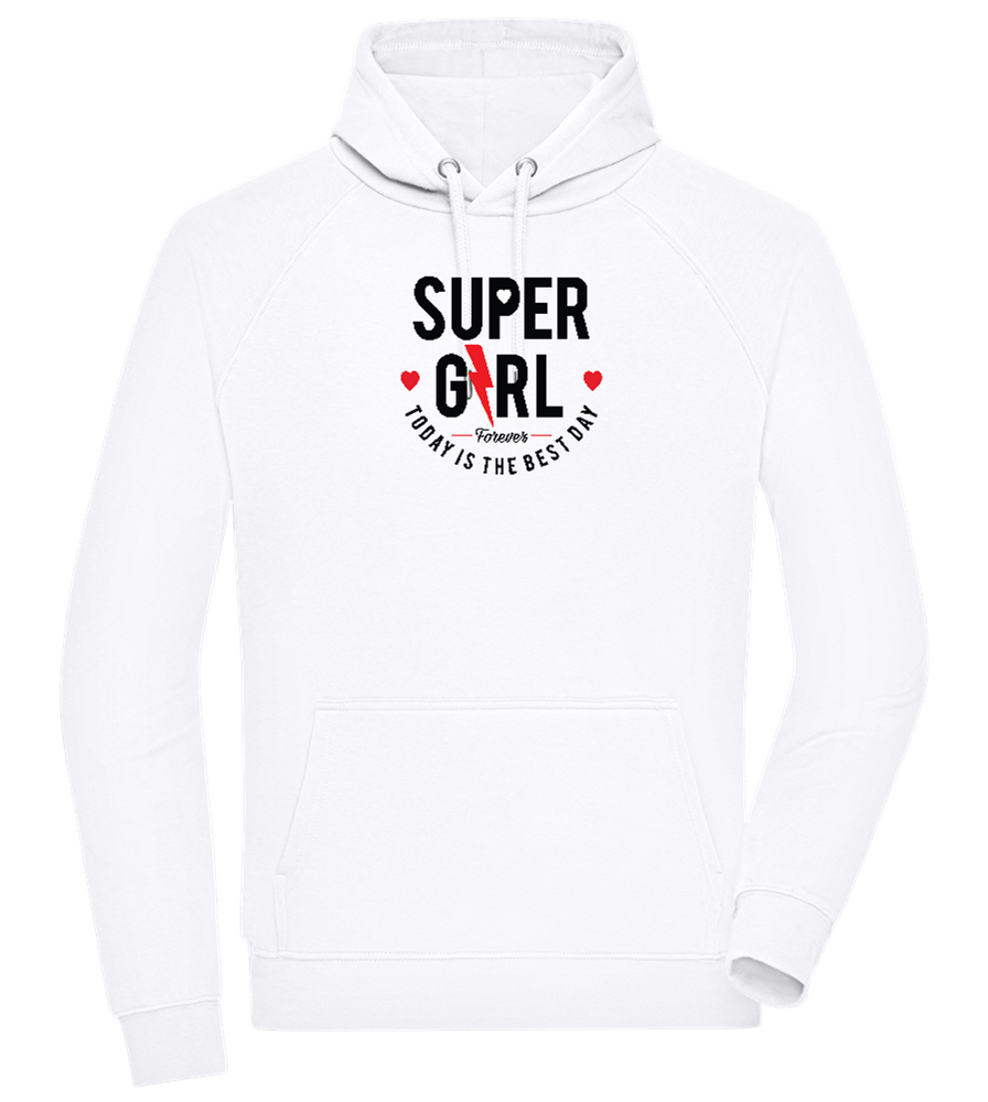 Super Girl Forever Design - Comfort unisex hoodie_WHITE_front