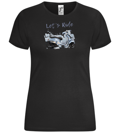 Lets Ride Design - Comfort women's t-shirt_DEEP BLACK_front