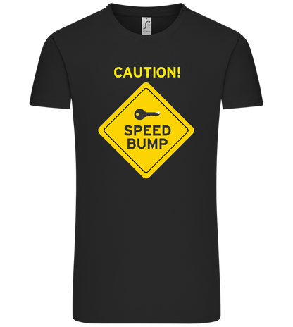 Speed Bump Design - Comfort Unisex T-Shirt_DEEP BLACK_front