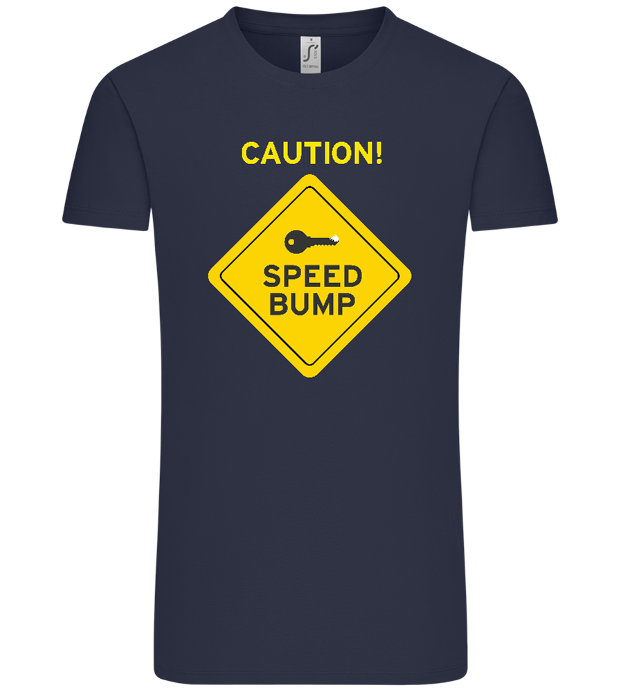 Speed Bump Design - Comfort Unisex T-Shirt_FRENCH NAVY_front