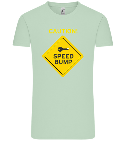 Speed Bump Design - Comfort Unisex T-Shirt_ICE GREEN_front