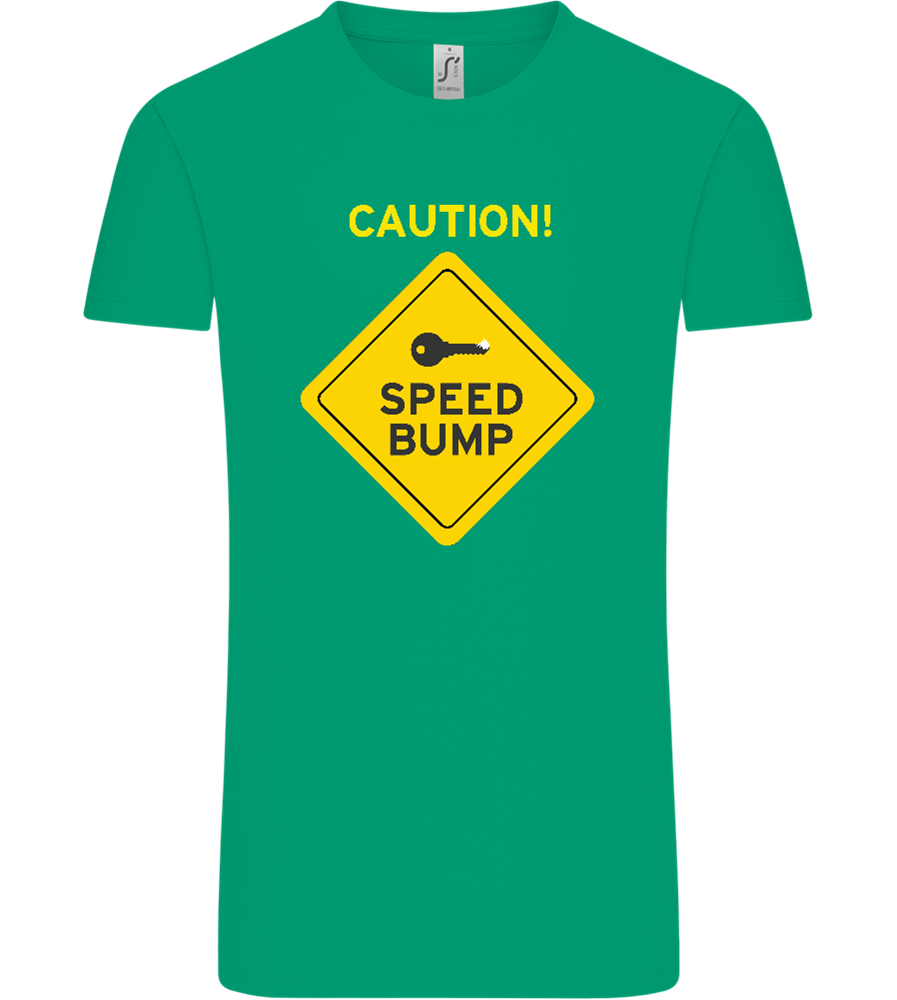 Speed Bump Design - Comfort Unisex T-Shirt_SPRING GREEN_front