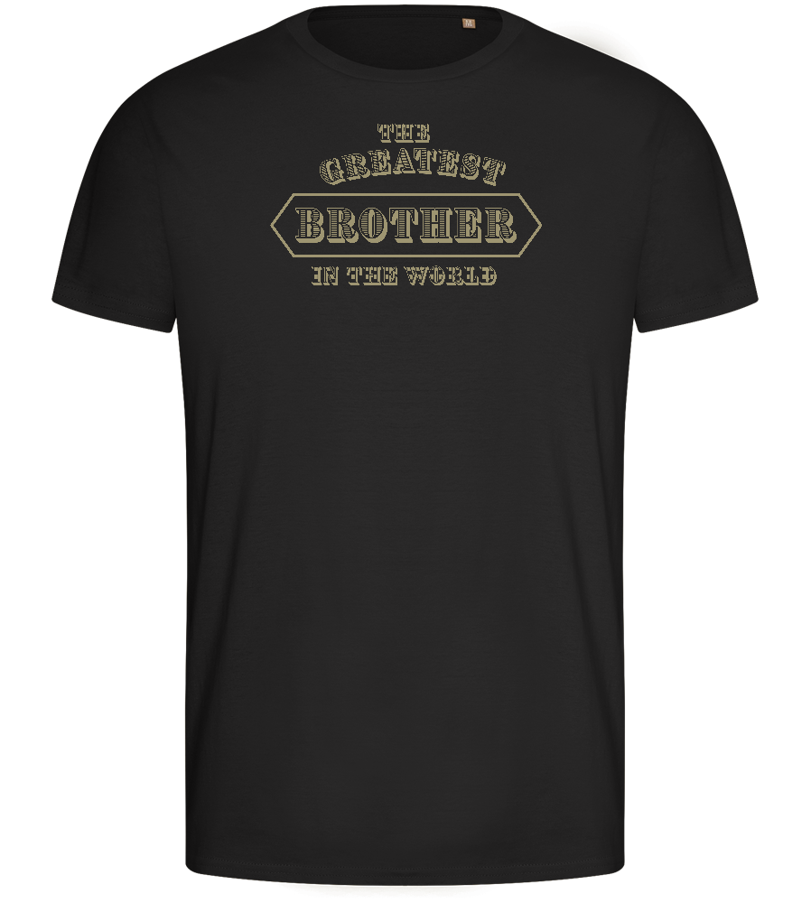 Greatest Brother in the World Design - Basic men's fitted t-shirt_DEEP BLACK_front